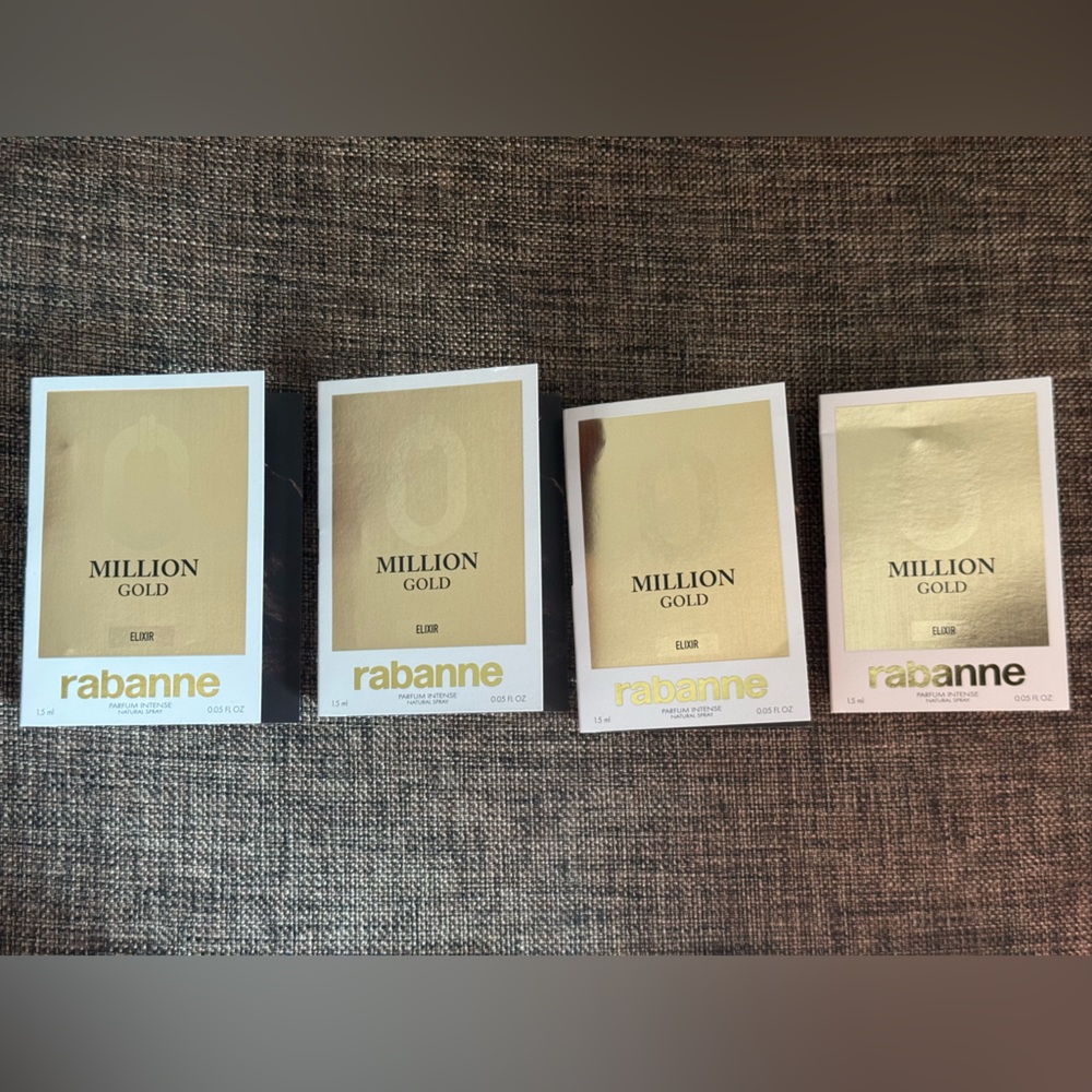 Rare!Rabanne Million Gold Elixir Perfume for men 6ml =1.5ml *4 ( 50ml for 136$)